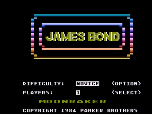 Title Screen of James Bond 007 for Atari 8 Bit